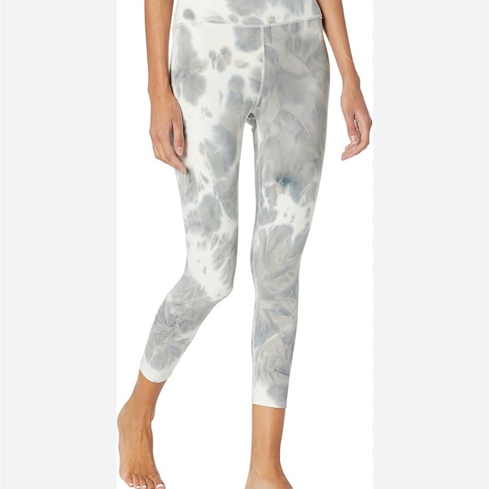 Sage Women's Cloud Tie-Dye Leggings High Rise Yoga sz M Gray White